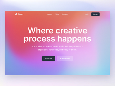 Bloom - Saas Landing Page Website Concept design figma gradiant homepage landingpage saas saas landingpage saas website typography ui ui design uiux ux ux design web design web ui website