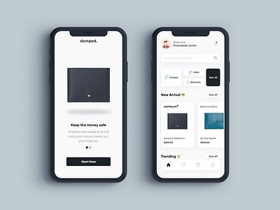 domped. | Wallet Store/Shop Mobile App UI/UX Design 👝 application e commerce finance financial market mobile mobile app money shop store ui ui design ui ux ux ux design wallet