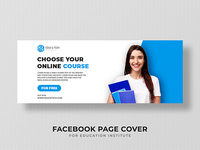 Facebook Page Cover | Education Page banner banner design branding cover cover design design education banner education design facebook facebook cover design facebook design facebook page cover graphic design illustration social media social media post