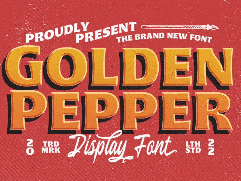 Golden Pepper - Vintage Typeface freebies signange font