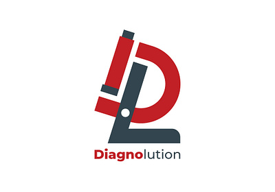 Diagnolution branding graphic design lettermark logo miminal ui