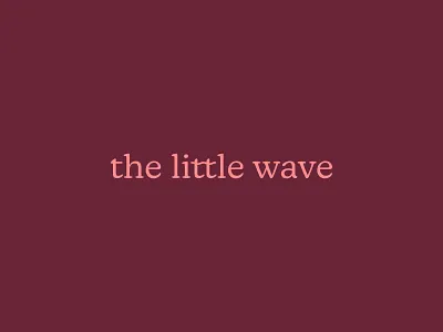 The Little Wave: Word mark brand identity branding clean creative glow challenge kids branding logo red swimwear the little wave word mark