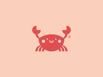 The Little Wave: Icon branding clean crab creative glow challenge cute icon logo logomark the little wave
