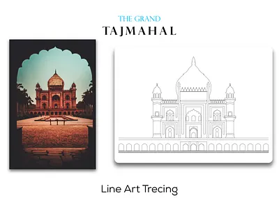 TAJMAHAL । LINE ART । DRAWING। SKETCH । ART art creative design dribbble graphic design graphicdesign illustration line art print design sketch