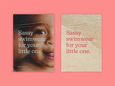 The Little Wave: Poster baby beach branding creative glow challenge cute kids logo logo design summer swimwear the little wave visual identity