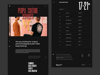 Bison Studio / About Us clean design landing page layout minimal ui ui design vietnam web design website