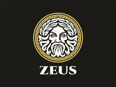 Zeus logo glory greek god jupiter laurel laurel wreath olympus zeus zeus head