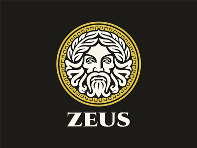 Zeus logo glory greek god jupiter laurel laurel wreath olympus zeus zeus head