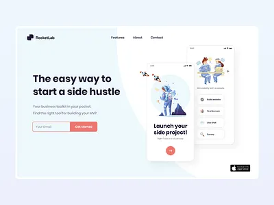 Sweet landing page. app app design art blue brand branding clean concept creative design flat illustration landing page minimal mobile ui user interface ux web web design