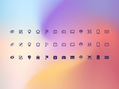 Icons blur colors design figma graphic icon icons interface ios pack set