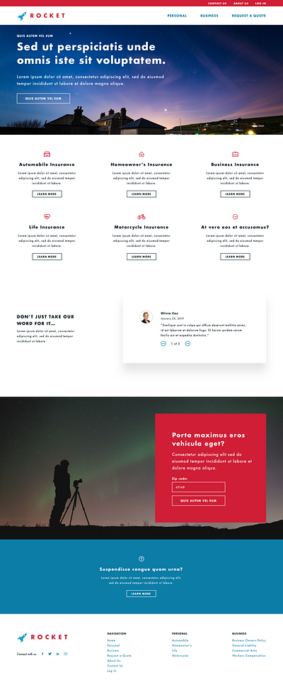ROCKET - Insurance Website Template agency insurance template ui ux web design webflow website