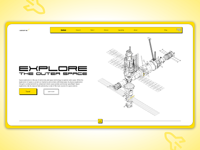 Verdane space travel websait ... design rocket satelit space trending ui ux web webdesign websait white yellow