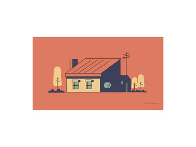 Lonely House | Illustrator |MS 🤞 animation branding design illustration vector