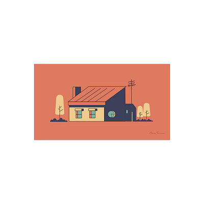 Lonely House | Illustrator |MS 🤞 animation branding design illustration vector