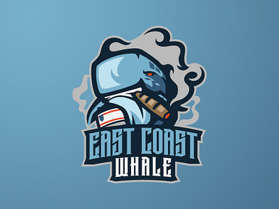 EAST COAST WHALE 3d animal animal logo animation branding eaports logo graphic design logo logo design mascot logo motion graphics sea sports logo ui whale whale logo