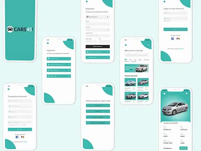 CARS45 app design ui