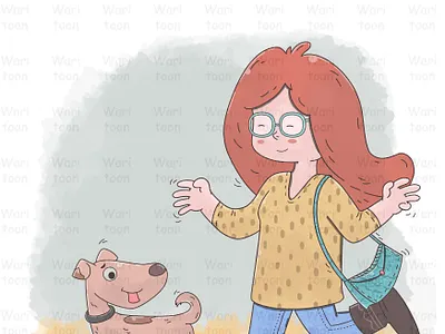 Dogo and she book design cartoon cartoon art cartoon character cartoon design children book illustration cute cute cartoon funny cartoon illustration