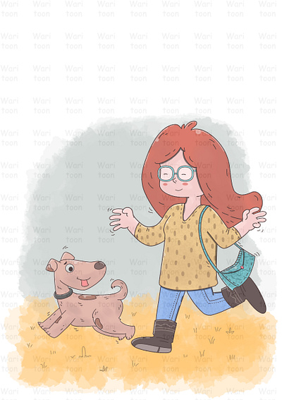 Dogo and she book design cartoon cartoon art cartoon character cartoon design children book illustration cute cute cartoon funny cartoon illustration