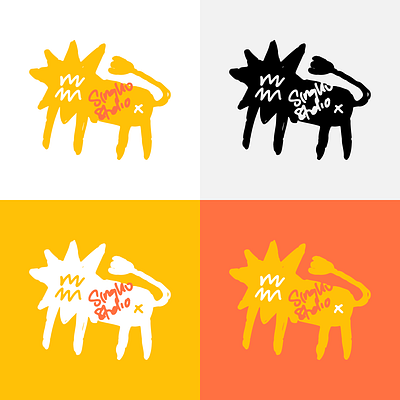 Personal Branding branding colorful design fun illustration illustrator lion logo minimal personal studio vector