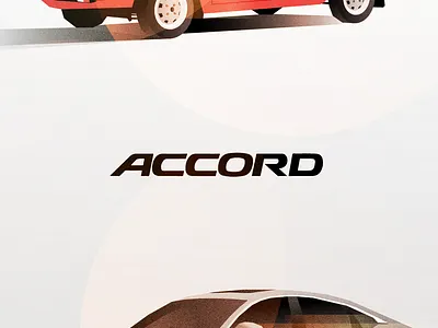 First to Last Gen Accord accord automotive car design geometric honda illustration illustrator minimal simple vector