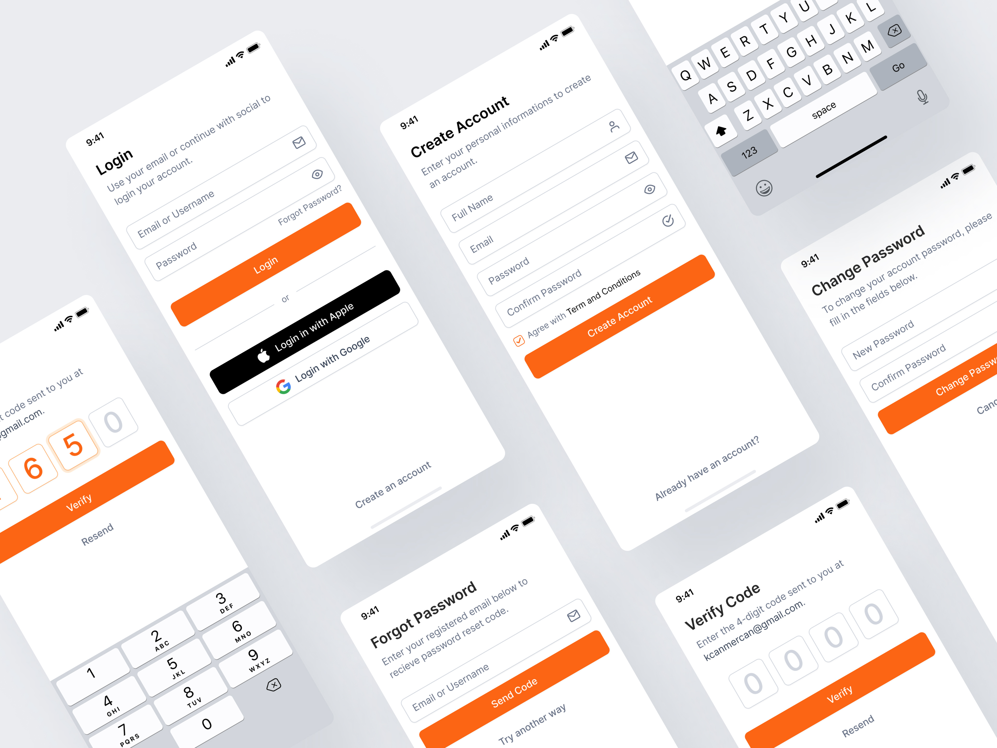 Mobile : Login - Signup app app design create account dailyui dailyux design flat design forgot password login minimal minimalism mobile mobile app password sign in sign up ui ux verify verify code