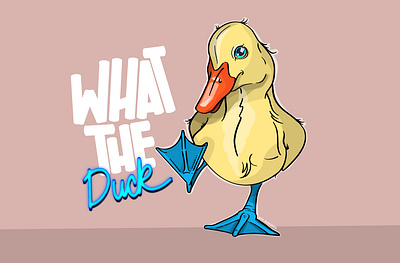 What The Duck animal art animals bird birds branding charity comic book custom art custom artwork custom drawing design drawing duck duck art duck drawing ducks graphic design illustration logo typography