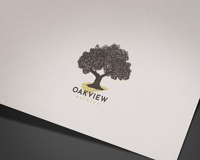 Oakview estates apollostudio branding design illustration line art line logo logo minimalist logo vector