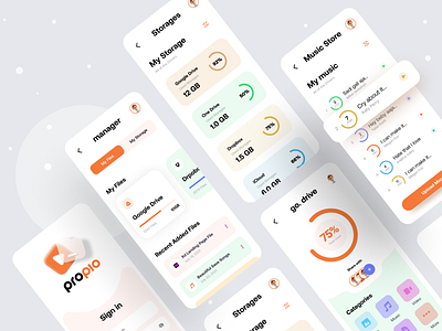 Propio || Storage Management App 2021 2021 design 2021 trend app app design apps best best design business color design graphic design illustration mobile mobile app design mobile apps storage management ui ux web design