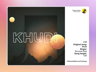 Khudi song - The Local Train | Song album recreation #22 album art album artwork album cover art album cover design branding design digital art digital image graphic design music album permission less projects photo manipulation photoshop song album recreation the local train