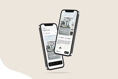 House Renting App airbnb house illustration rent ui vector