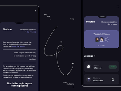 Take English class, kids app class design education english graphic design minimalism typography ui ux