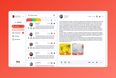 Redesign Gmail concept design figma graphic design ui