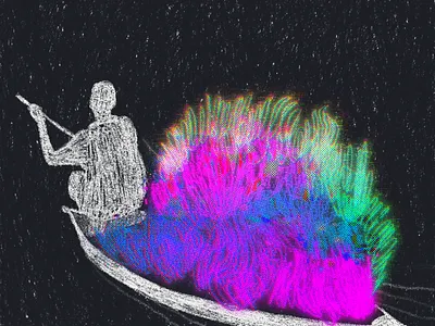 emotion transfer 2d black color design illustration procreate