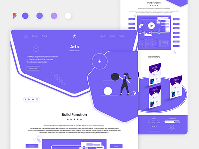 Arts Theme Builder UI artwork creative design illustration trendy ui vectorart website design