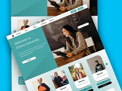 Online University design graphic design logo ui ux