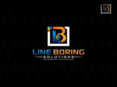 LINE BORING SOLUTIONS - Precision Engineering Logo Design abstract logo branding combination mark logo creative creative logo design design graphic design logo logodesign modern logo precision engineering vector