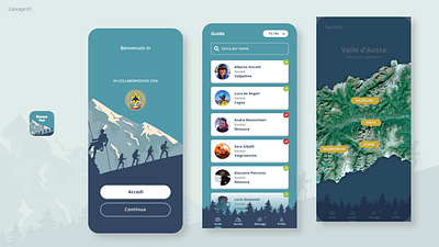 Valle d'Aosta App app design figma illustration montain ui valle daosta