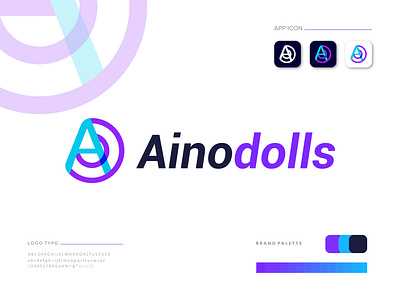 Ainodolls logo design abstract logo ad letter logo brand branding creative logob design graphic design illustration letter logo design logo logo design business logofolio