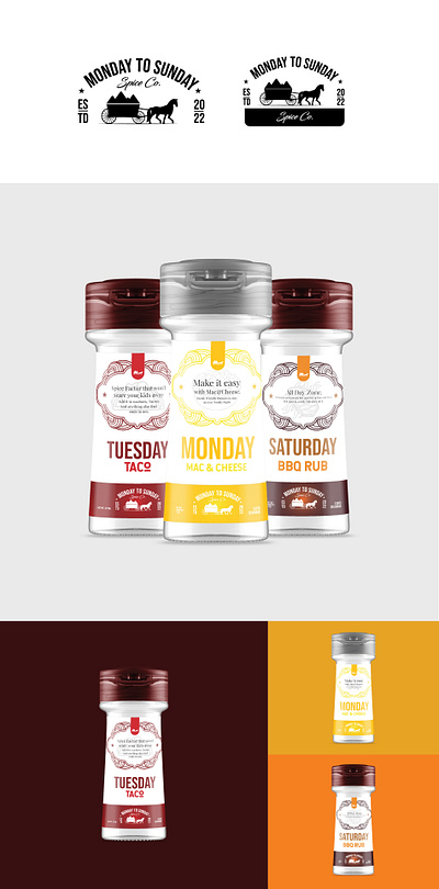 Spice Packaging Label Design. branding graphic design illustration label design logo packaging design