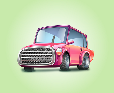 Car adobeiillustrator car gradient illustration realistic vector