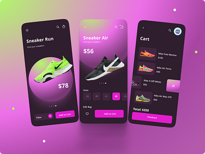 Sneakers App branding design sneakers ui ux