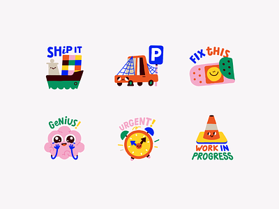 Stick it app character cute icon icons illustration patswerk sticker sticker pack sticker set stickers vector