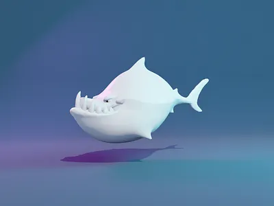 3D Shark Sculpting 3d art 3d illustration 3d modeling 3d shark design illustration