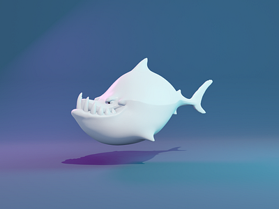 3D Shark Sculpting 3d art 3d illustration 3d modeling 3d shark design illustration