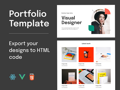 Portfolio Template anima designer portfolio figma to html figma to website html portfolio portfolio portfolio template