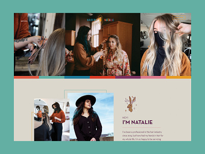 Hair by Natalie Website branding digital website