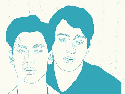 Soft digital art face illustration men painting portrait