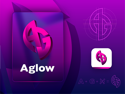 Logo Design & Identity for Aglow Crypto Defi Saas Meta Web3 App banking best logo branding branding identity crypto daap defi extej finance fintech gradient identity logo logotype meta metaverse saas startup ui web3