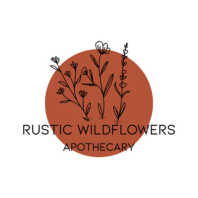 Rustic Wildflowers Apothecary Logo badge badgedesign boho boho chic branding desert desert vibes design illustration japan joshuatree label design logo logodesign minimal osaka package design rustic vintage wildflowers