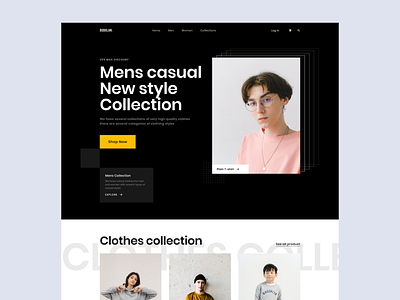 Website for Clothing store- Exploration apparel brand clean clothing collection design ecommerce shop exploration fashion landing page minimal outfit ui uiux web web store website whitespace